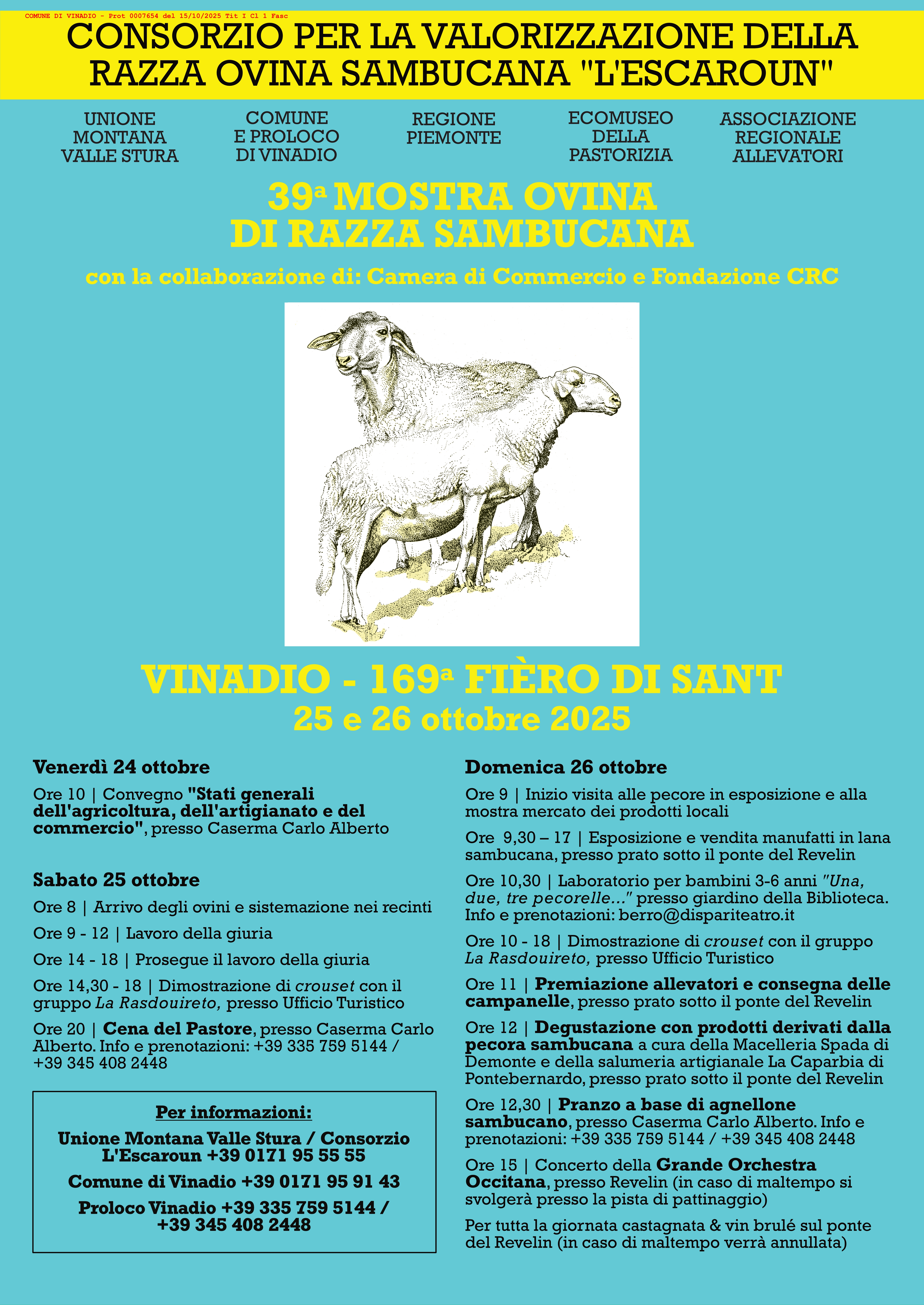 Fiera dei santi 2025 - 39^ Mostra ovina di razza sambucana